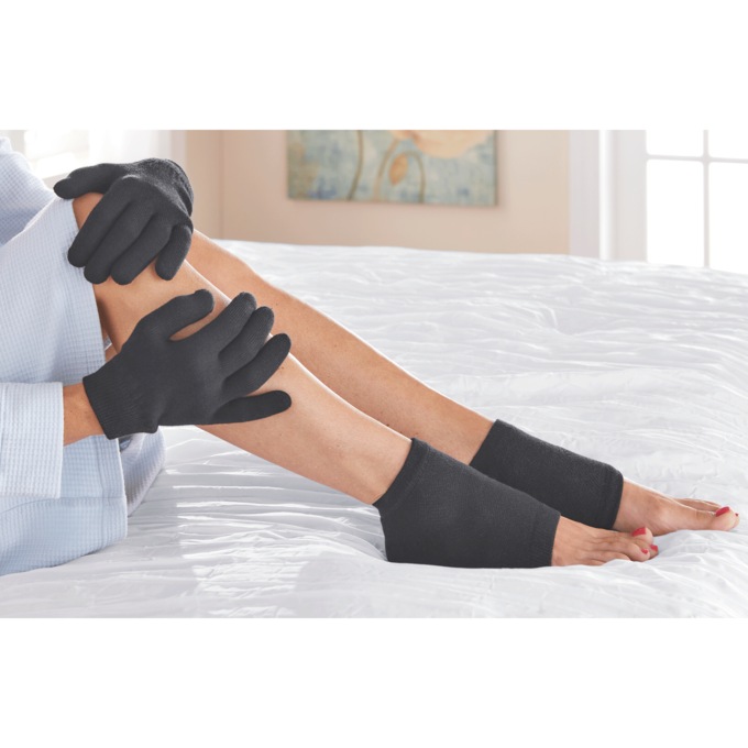 Gel Heel Sock & Glove Set, , large