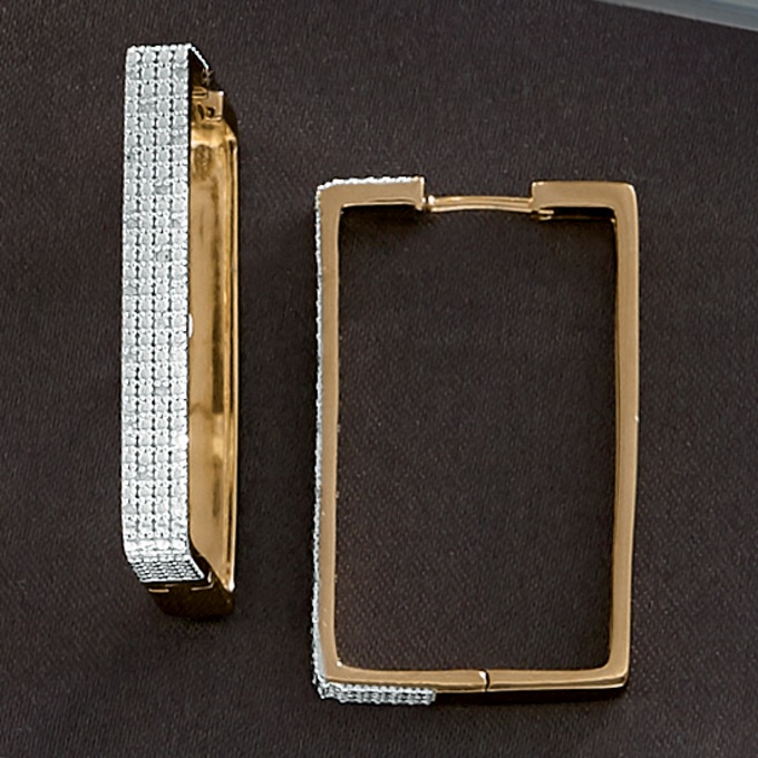 Diamond Square Hoops, , large