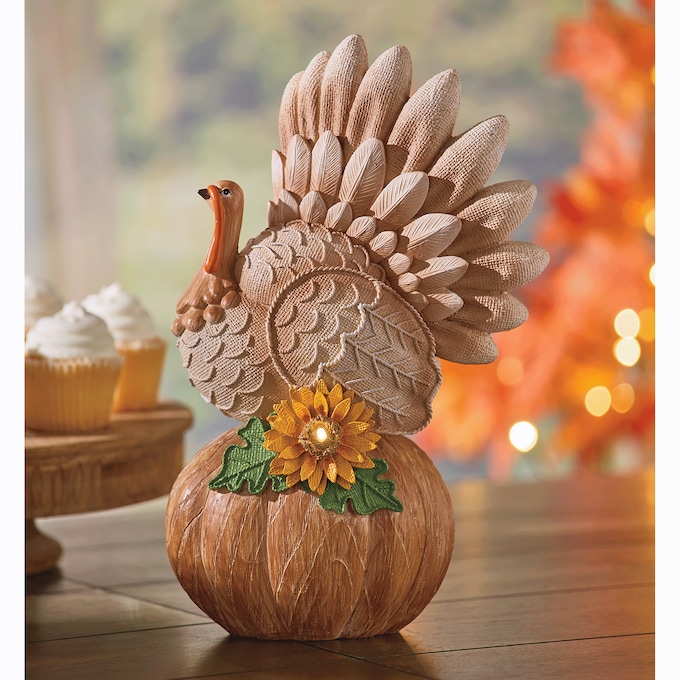 Lit Turkey Figurine, , large
