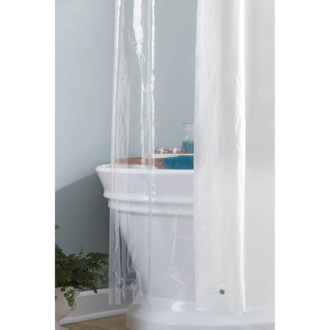 Clorox Shower Curtain Liner, Clear, large