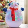 Swirling-Pattern Light-Up Snowman, , large