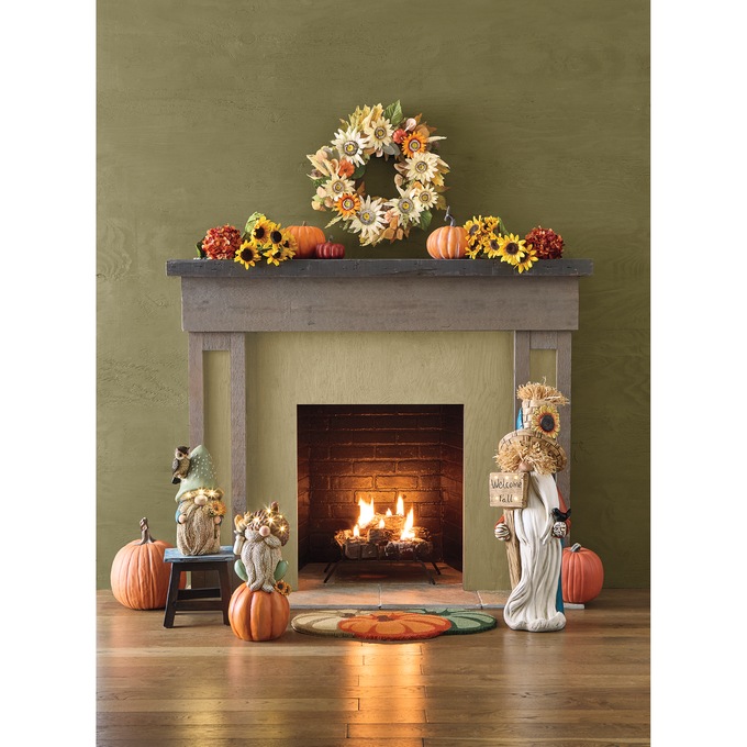 Set of 3 Large Lit Harvest Gnomes, , large