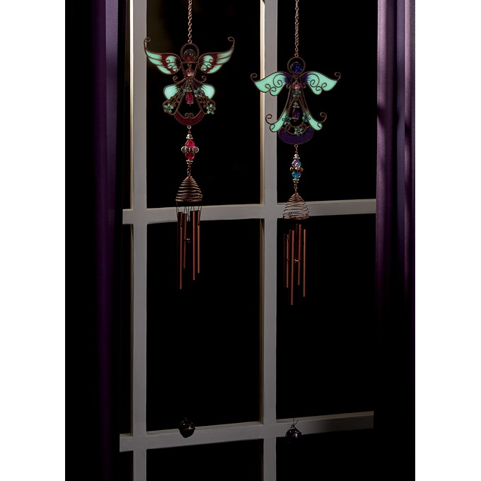 Glowing Angel Wind Chime, , large