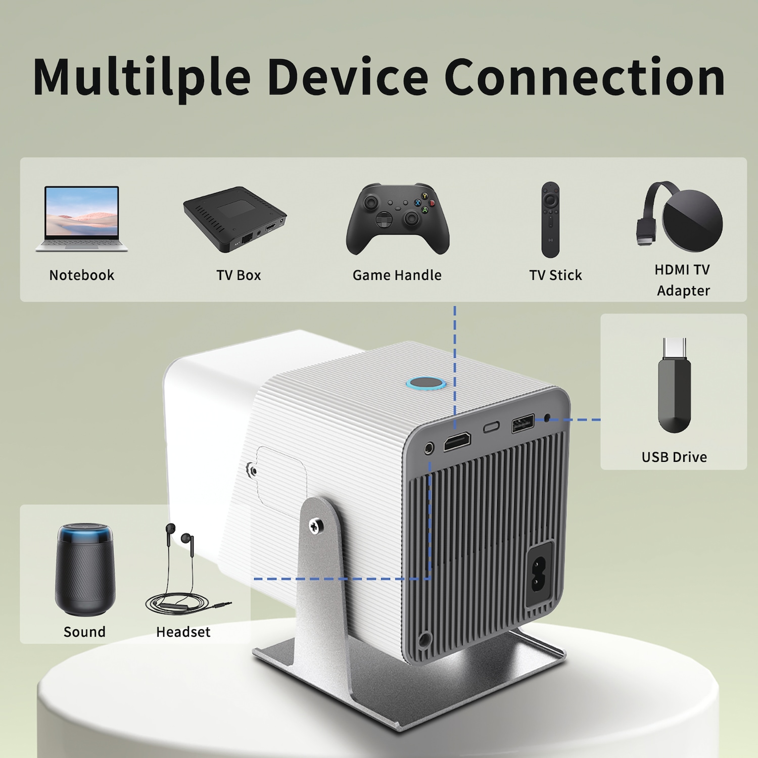 Intelligent Galaxy Mini LCD Projector | Seventh Avenue