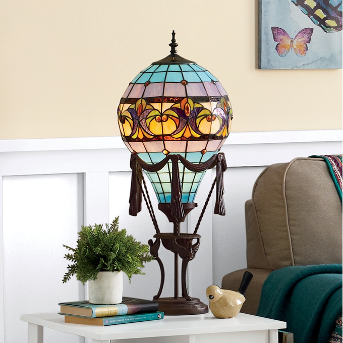 Stained Glass Air Balloon Table Lamp, , large