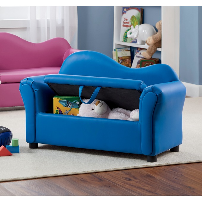 Kids&#39; Storage Sofa, Blue, large