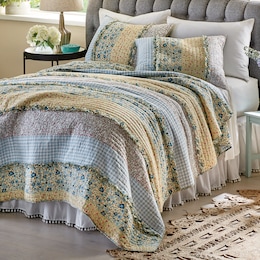 Bluebell Oversized Quilt and Sham, , large