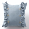 Faux-Denim Accent Pillow, Blue, large