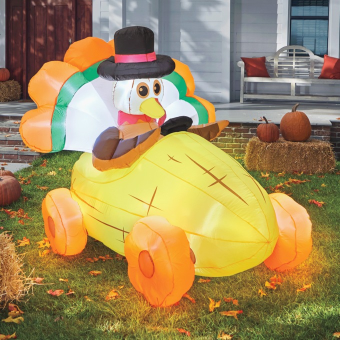 Waving Turkey in Corn Car Inflatable, , large