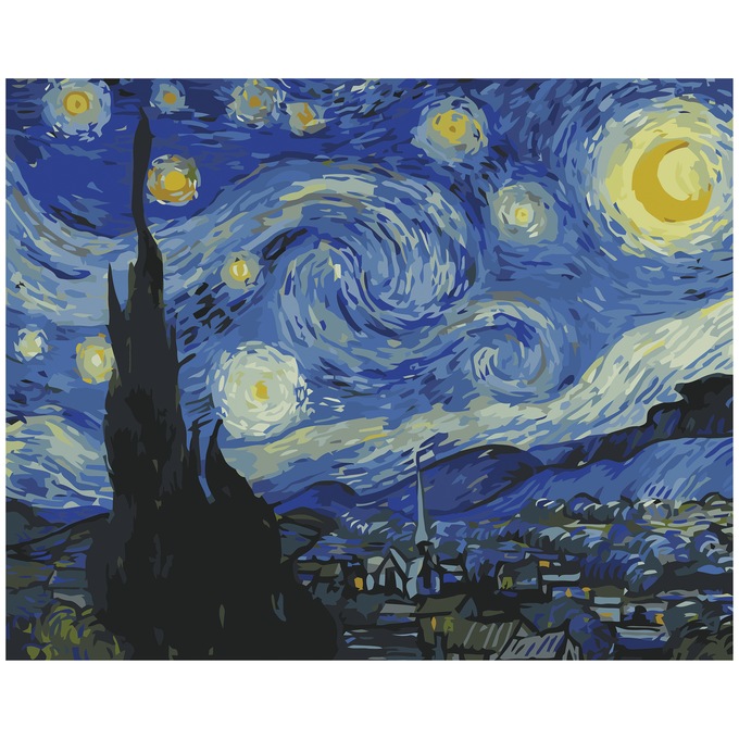Adult Advanced Paint-by-Numbers Kit, , large
