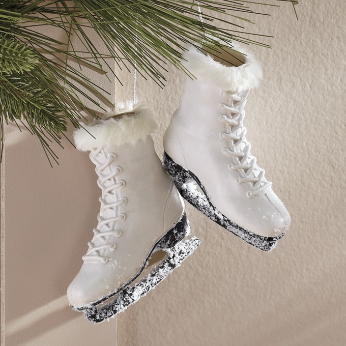 Set of 2 Decorative Hanging Ice Skates, , large