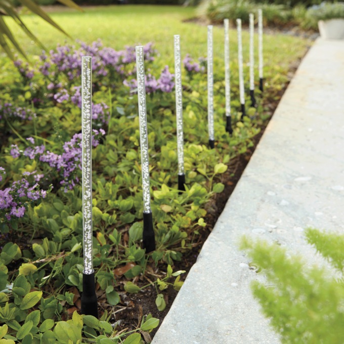 Set of 8 Solar Bubble Wand Colorful Stake Lights, , large