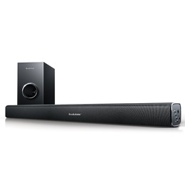 Brookstone Sound Bar Speaker with Wireless Subwoofer, , large