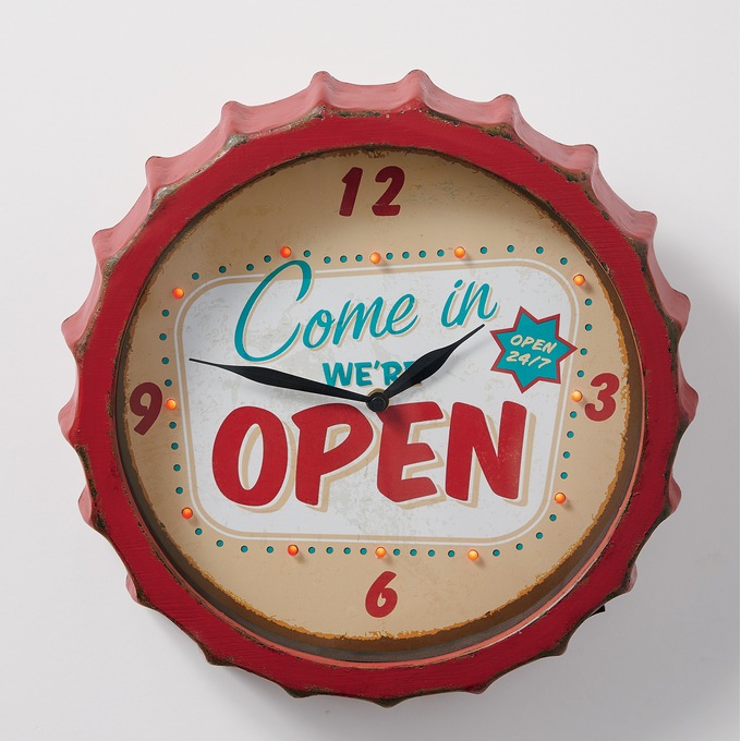 Lighted Retro Diner Wall Clock | Seventh Avenue