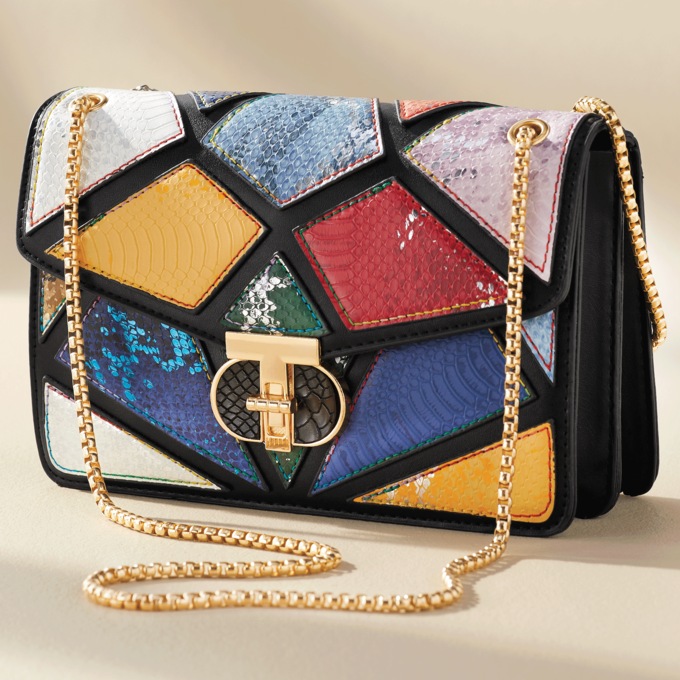 M.C. Handbags Frances Colorblock Handbag, , large