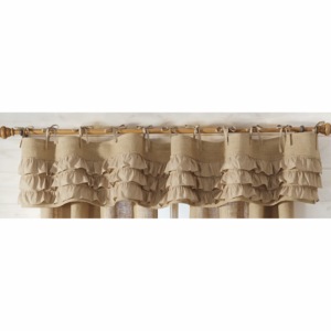 Burlap and Ruffle Valance, , large