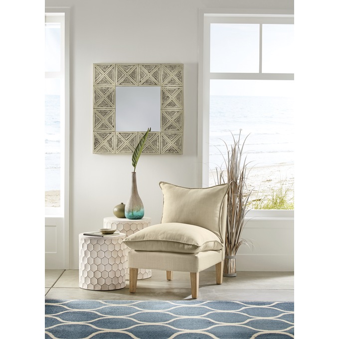 Set of 2 White Metal Tables, , large