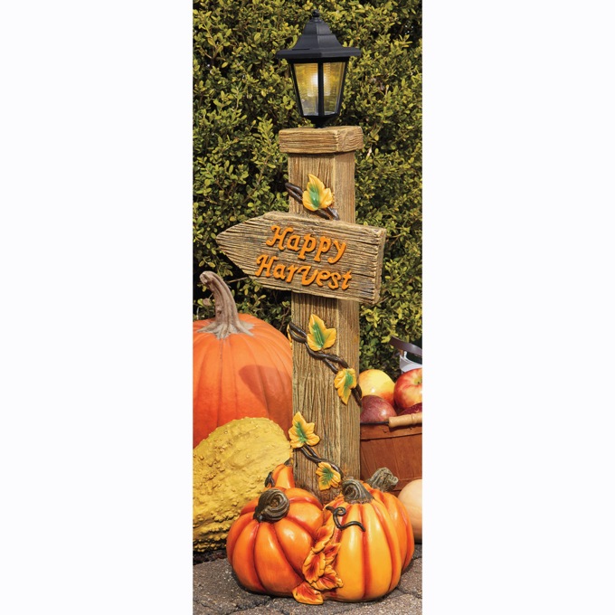 Lit Happy Harvest Lantern , , large