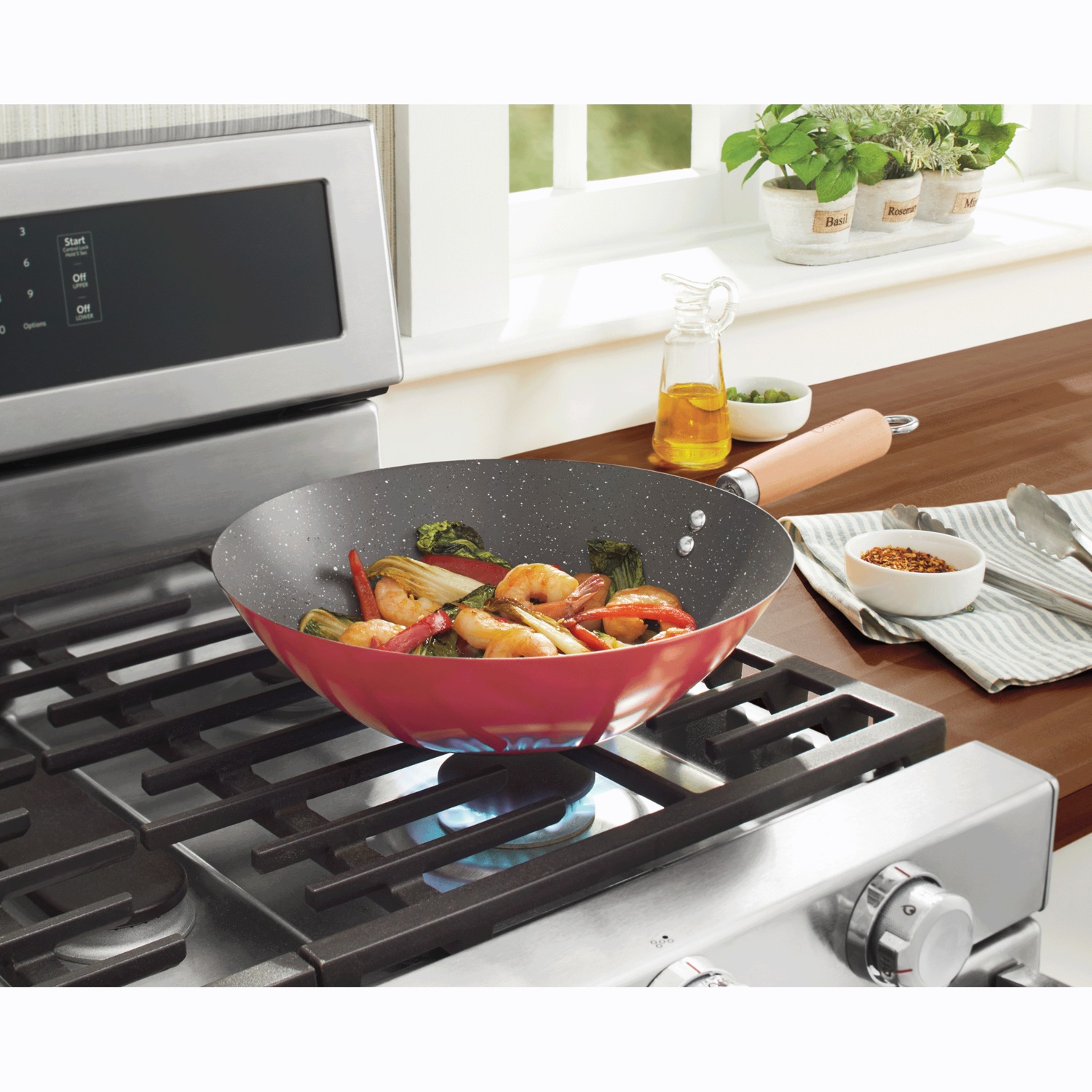 Oster Denali Carbon Steel Wok | Seventh Avenue