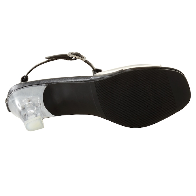 The Marnie Sandal with Rhinestone Strap and 2.5” Clear Acrylic Heel, , large