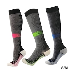 3-Pack Gradient Stripe Compression Socks, , large