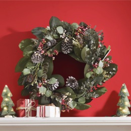 Magnolia Leaf and Berry Wreath, , large