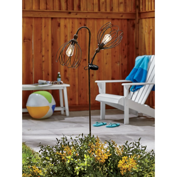 Double Flower Solar Stake, , large