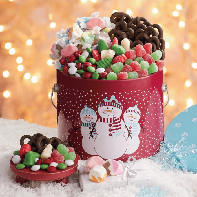 Snowman Pail of Treats, , large