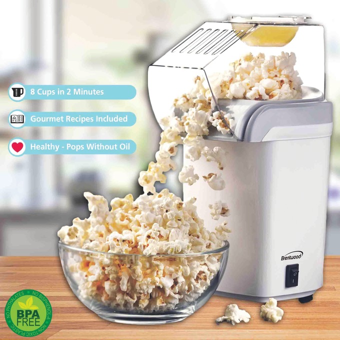 Brentwood 8-Cup Hot Air Popcorn Maker, , large
