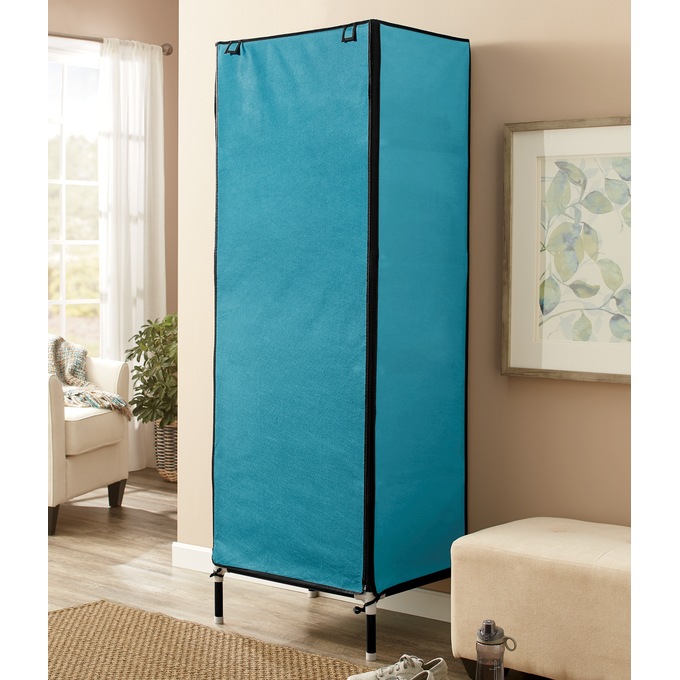 5-Shelf Storage Wardrobe, Teal, large