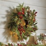 Lit Cedar and Berries Wreath, , large