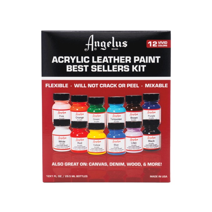 Angelus Acrylic Leather Paint Best Sellers Kit, , large