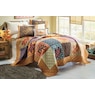 Hazel Autumn Patchwork Oversized Quilt with Appliqu&eacute; and Coordinating Sham, , large