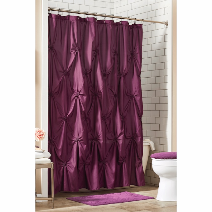Serene Ruched Shower Curtain, , large