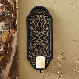 Laser-Cut Swirl Sconce, , large