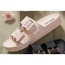Muk Luks Grand Cayman Slide with Floral Cutouts and Arch Support, , large