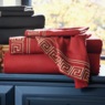 Greek Key Embroidered Microfiber Sheet Set, , large