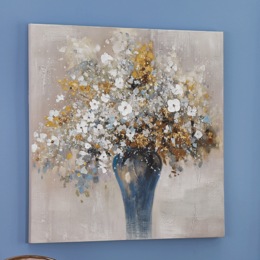 Sky Blue Flower Arrangement Wall Art, , large