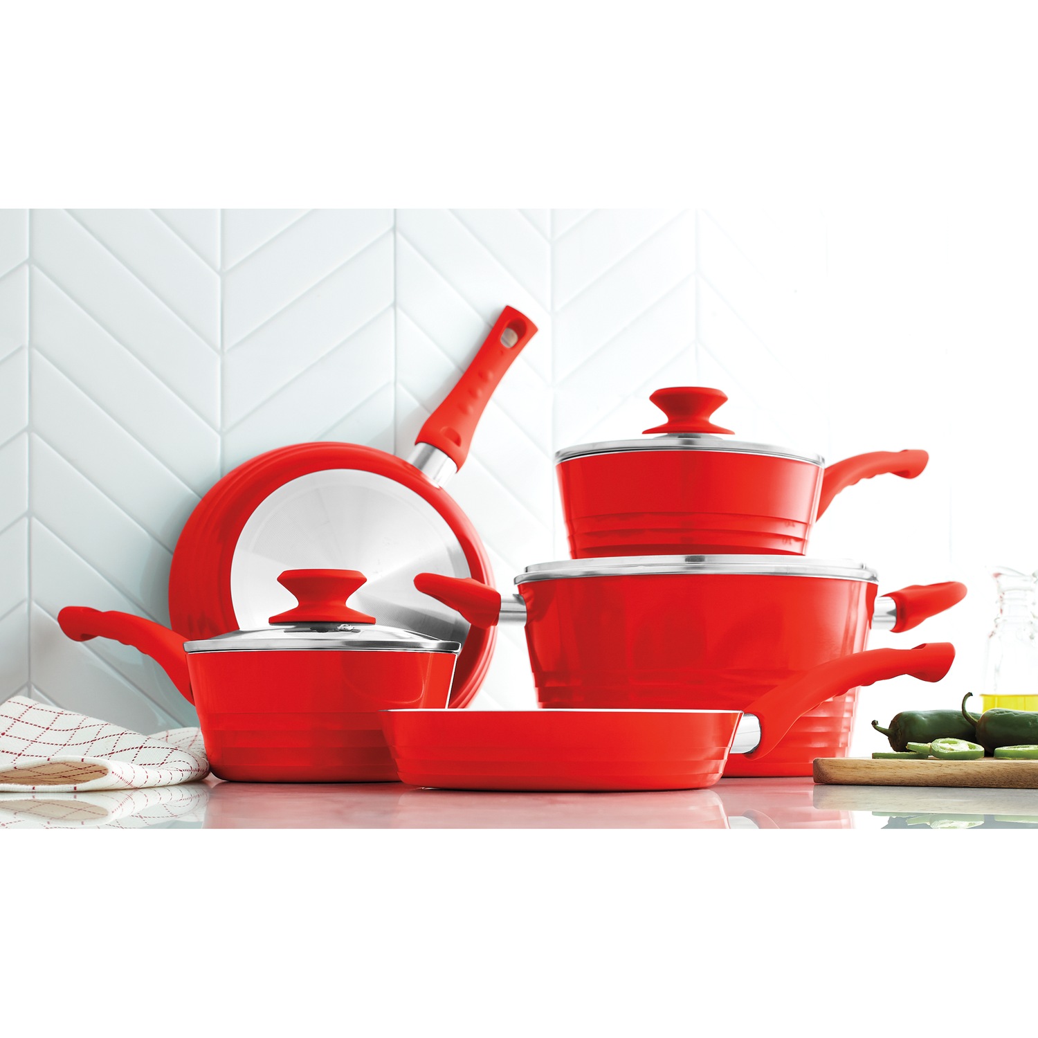 8-Piece Aluminum Cookware Set | Seventh Avenue