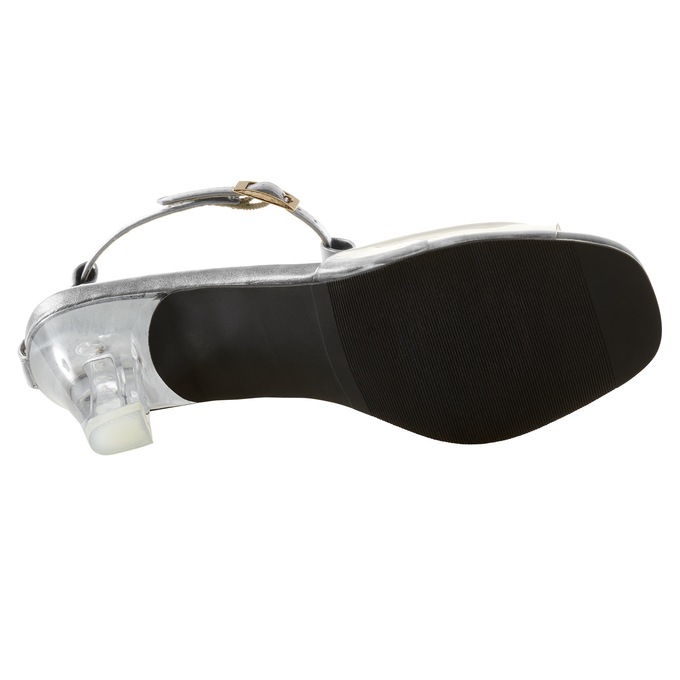 The Marnie Sandal with Rhinestone Strap and 2.5” Clear Acrylic Heel, , large