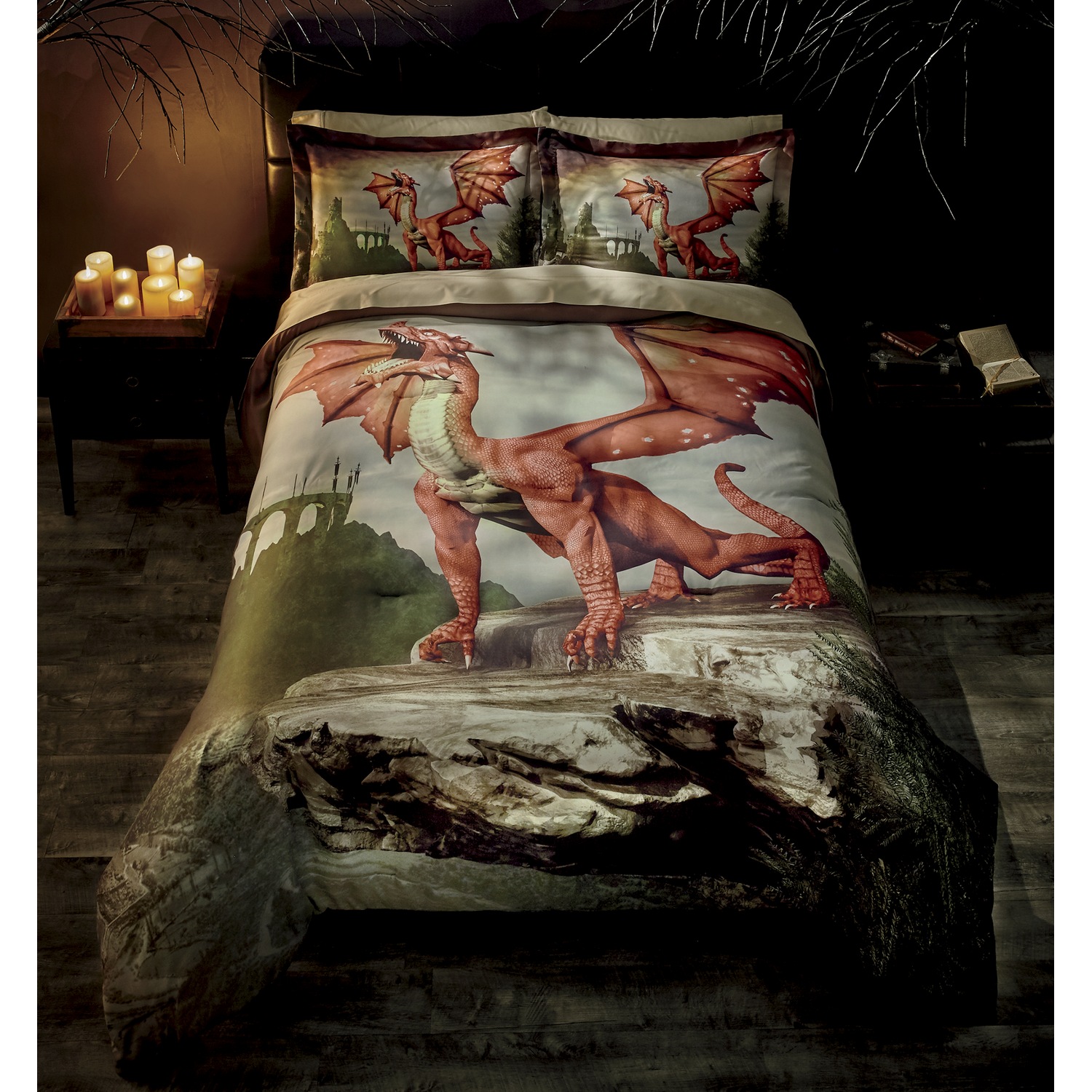 Red Dragon Comforter Set And Shower Curtain Seventh Avenue