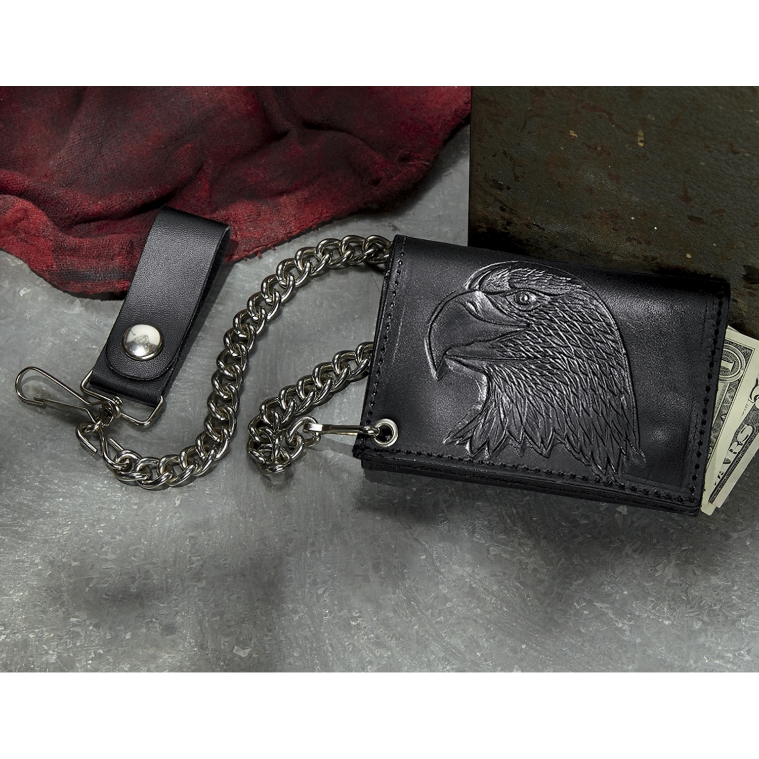 Eagle Leather Chain Wallet Seventh Avenue