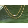 2-Piece Anklet Set, Gold over Sterling Silver, large