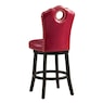 High-Back Swivel Bar or Counter Stool with Nailhead Trim, , large