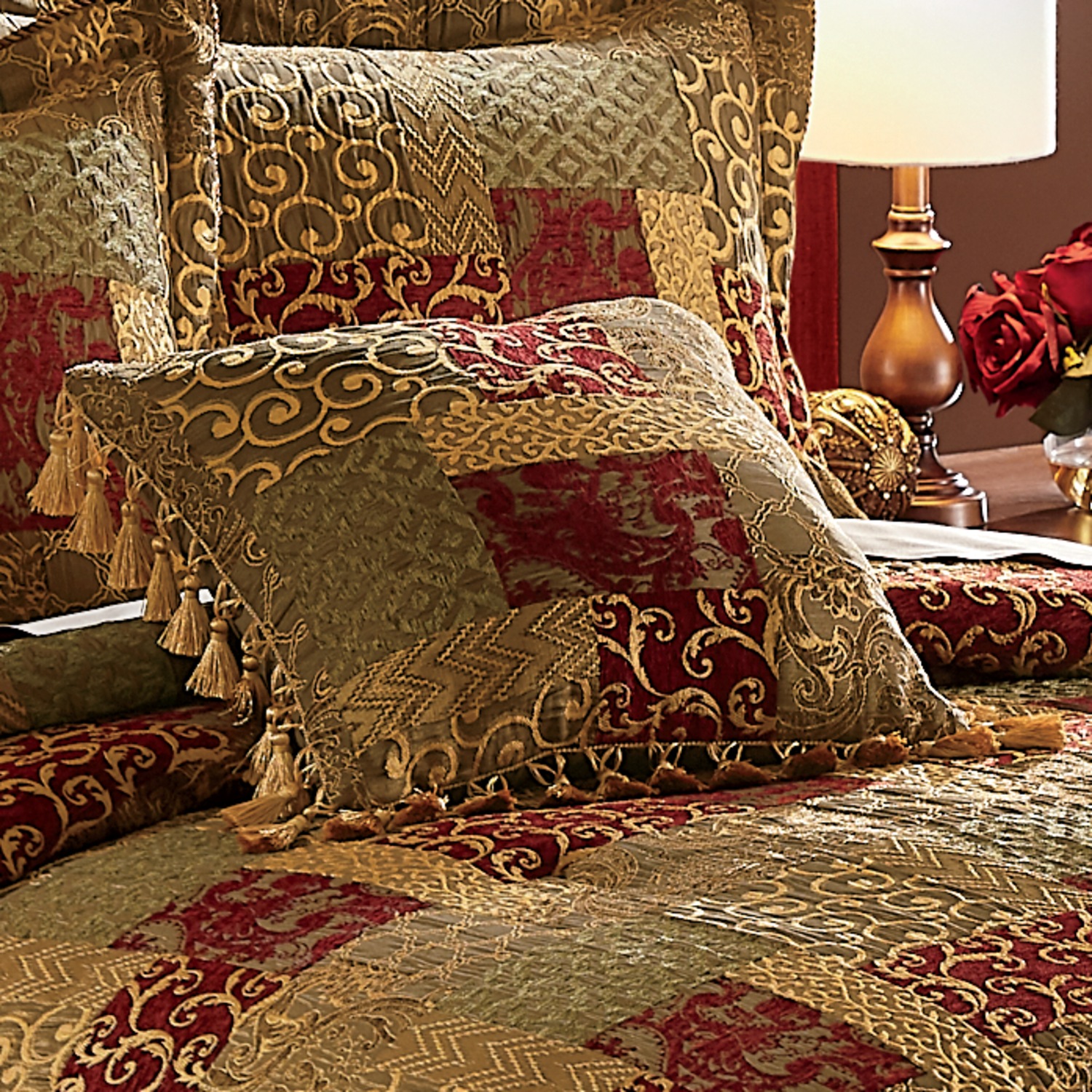 Berkshire Jacquard Comforter Set, Accent Pillow and Window Treatments
