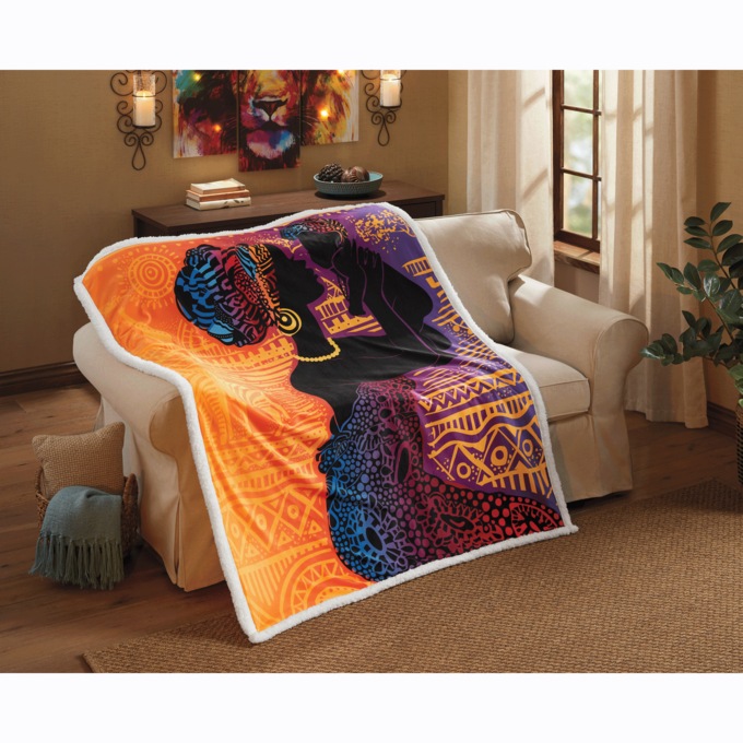 Novelty Sherpa Throw, , large