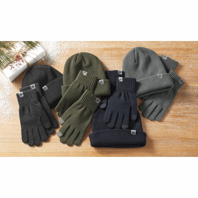 Britt's Knits Craftsman Hat & Glove Set, Gray, large