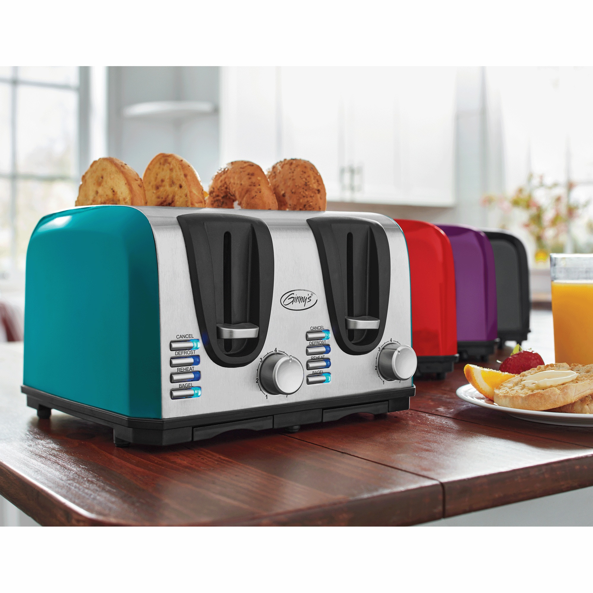 Ginny&rsquo;s Essential 4-Slice Toaster with 7 Browning Levels, , large