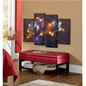 4-Piece Lit Colorful Rose Canvas Set, , large