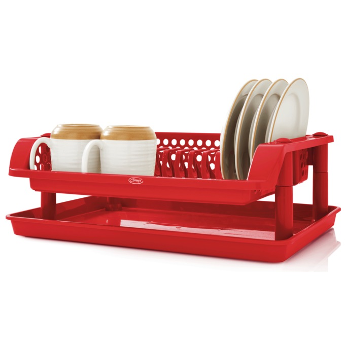 Ginny's Single-Tier Dish Rack with Tray, , large